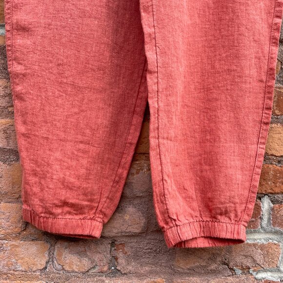 [SOLD on eBay] Athleta Linen Red Tapered Athleisure Joggers Petite 14 - Picture 8 of 8